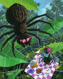 spider picnic by Martin  Davey