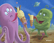 alien ice cream by Martin  Davey