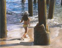 Little Jessica and Her Hat Malibu Pier von Randy Sprout