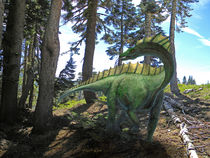 Amargosaurus In Forest by Frank Wilson von Frank Wilson
