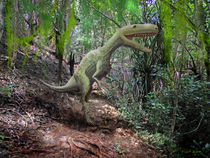 Yangchuanosaurus In Jungle - Frank Wilson von Frank Wilson
