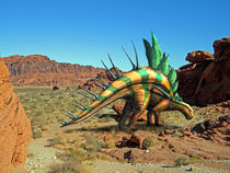 Kentrosaurus in the Desert by Frank Wilson by Frank Wilson