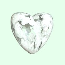 Pastel Green - White Heart von Philip Roberts