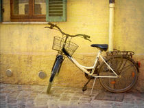 Bicycle on Yellow Wall von artskratches