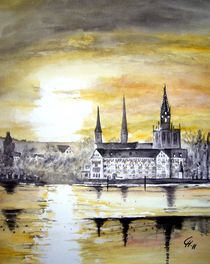 Konstanz in Abendstimmung. by Christine  Hamm