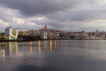 Galata Tower and Galata Bridge by Evren Kalinbacak