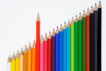 Row of colorful crayons von Sami Sarkis Photography