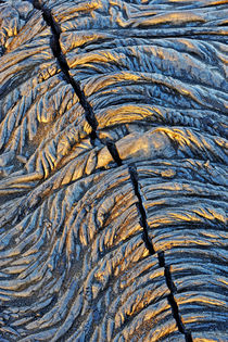 Crack in pahoehoe lava by Sami Sarkis Photography