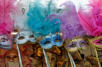 Traditional Venetian masks with feathers by Sami Sarkis Photography