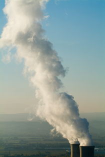 Smoke emitting from cooling towers of Tricastin Nuclear Power Plant by Sami Sarkis Photography