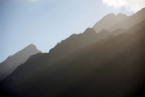 Sunbeams on Mountain summits nearby Stellenbosch von Sami Sarkis Photography