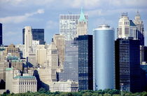 Skyscrapers forming the Manhattan skyline by Sami Sarkis Photography