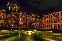 La Cour CarrÈe and the building of the Louvre illuminated at night by Sami Sarkis Photography