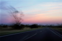 Blurred road at sunset von Sami Sarkis Photography