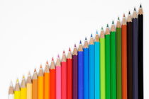 Row of colorful crayons von Sami Sarkis Photography