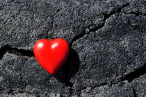 Heartshape on cold black lava by Sami Sarkis Photography