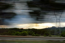 Scenics at sunset from speeding car von Sami Sarkis Photography