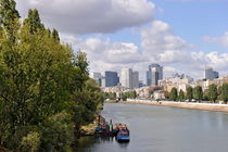 La Defense Financial District and  Seine river by Sami Sarkis Photography
