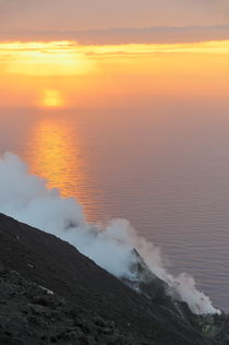 Fumaroles smoke from Stromboli Volcano by Sami Sarkis Photography
