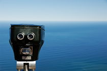 Binoculars facing ocean by Sami Sarkis Photography