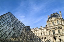 Courtyard and the Louvre Pyramid by Sami Sarkis Photography