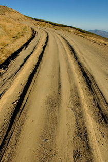 Dirt road winding above Capileira village in the Alpujarras mountains by Sami Sarkis Photography