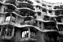 View of the exterior of La Pedrera building by Gaudi by Sami Sarkis Photography