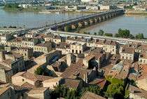 The Pont de Pierre over the Garonne river and surrounding city by Sami Sarkis Photography