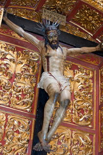 Statue of the crucifixion inside the Catedral de Cordoba by Sami Sarkis Photography