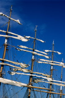 Mast of a Russian sailing ship (Sedov) docked in Marseille by Sami Sarkis Photography
