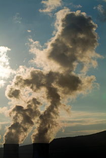 Smoke emitting from cooling towers of Tricastin Nuclear Power Plant by Sami Sarkis Photography