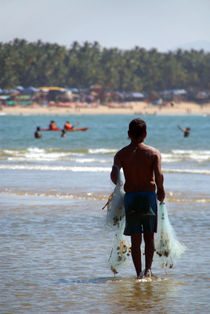 Fisherman Carrying Nets Palolem von serenityphotography