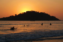 In the Sea at Sunset Palolem by serenityphotography