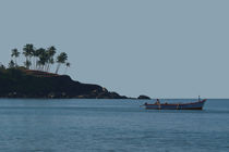 Boat in Palolem Bay von serenityphotography