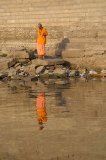 Reflection of a Saddhu by serenityphotography