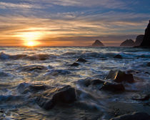 Sunset at Three Arch Rocks, Oceanside, Oregon, USA. von Tom Dempsey