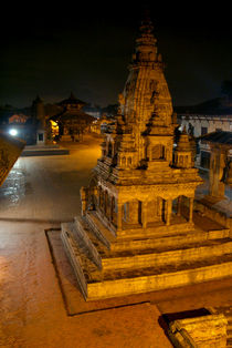 Durbar Square at Night Bhaktapur by serenityphotography