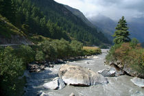 View Along River Marpha to Ghasa by serenityphotography