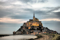 Mont Saint Michel at sunset by Pier Giorgio  Mariani