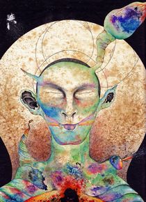 Cosmic Human, meditating for a better WORLD. von Friedrich W. Stumpfi