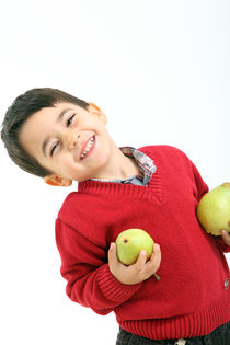 Child with pears by Roberto Giobbi