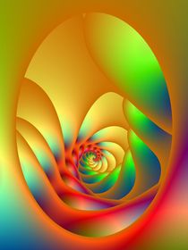 Psychedelic Oval Spiral von objowl