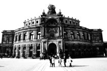 Dresden Schwarz Weiß Bild - Semperoper by Falko Follert