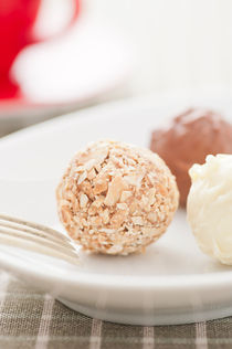 Assorted chocolate truffles by Lars Hallstrom