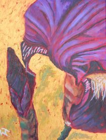 Purple Iris Impression on Gold von Warren Thompson