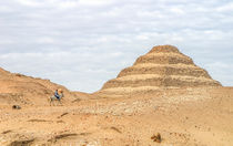 Sakkara Stepped Pyramid and Horseman by Graham Prentice