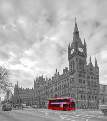 St Pancras International Station BW  by David J French