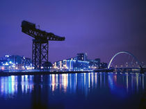 The River Clyde At Night. by Amanda Finan