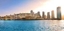 Dubai downtown panorama at sunset, UAE von tkdesign