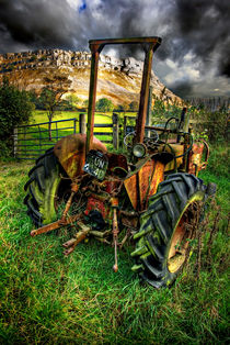 tractor below the eglwysegs von meirion matthias